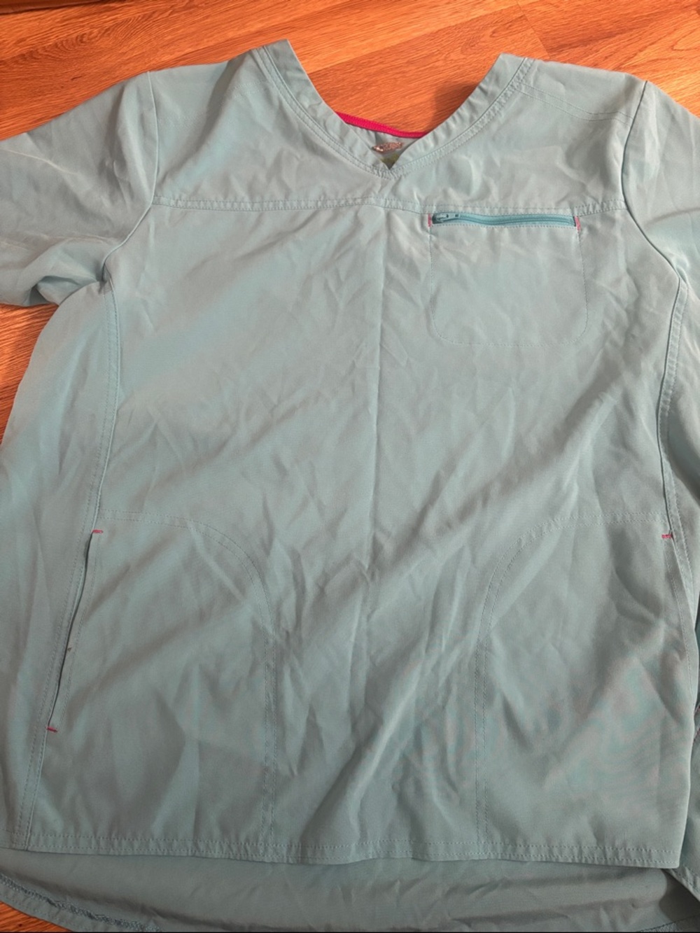 Light Teal Women's scrub top -
